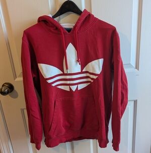 Adidas Originals Trefoil Hoodie- Red- Men's Size M